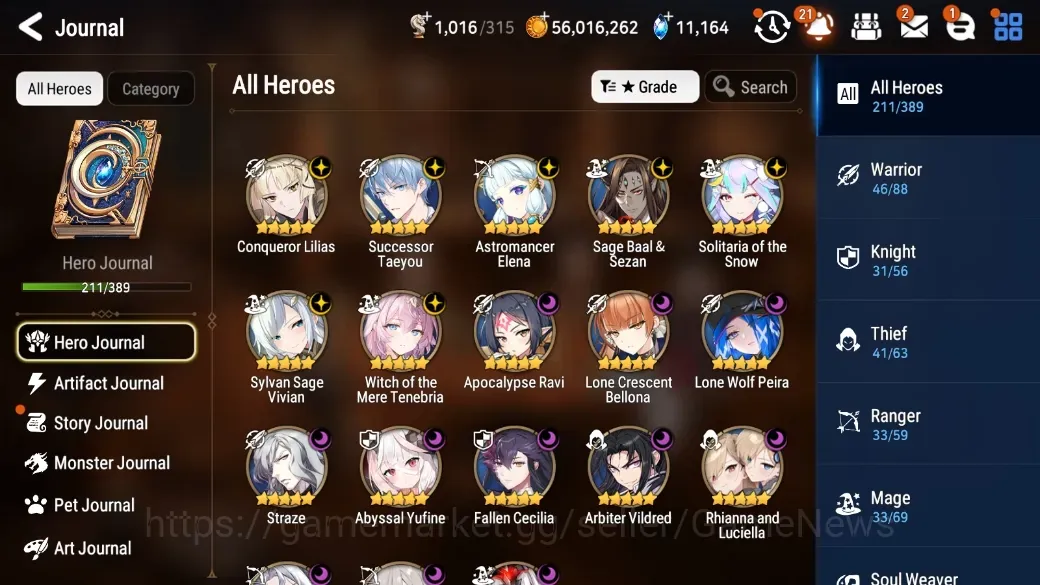 Epic Seven Accounts High-End Global UnVerif|18 ML(Rhiana&Luciella 303 SPD,AB Vildred,Renoa,etc)+Full CZN,Rinak 304 1