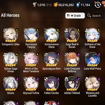 Epic Seven Accounts High-End Global UnVerif|18 ML(Rhiana&Luciella 303 SPD,AB Vildred,Renoa,etc)+Full CZN,Rinak 304