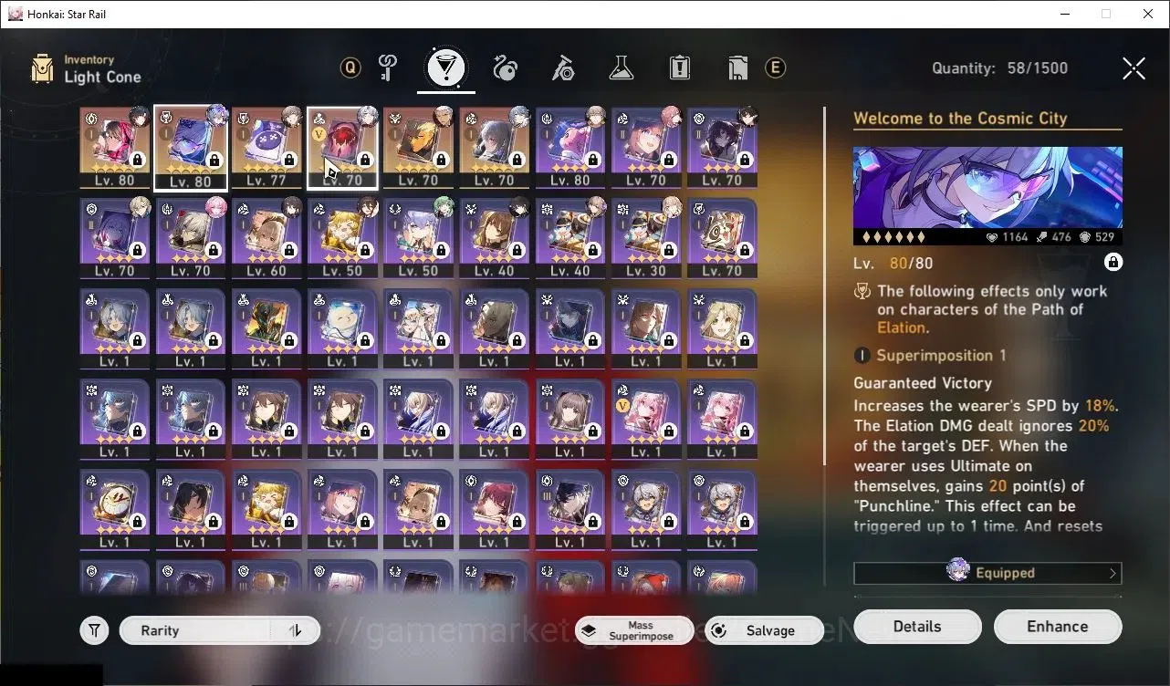 Honkai Star Rail Accounts ASIA|TL 65|11 Limited|(SW Lv999,Archer)+Sign,Morte image 5