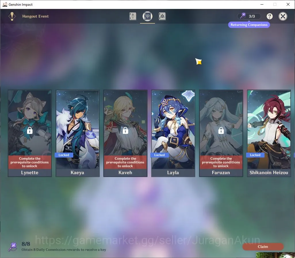Genshin Impact Accounts ASIA|AR 55|9 Limited +1[5* Weapon]|AyakaC1,Arlecch image 12
