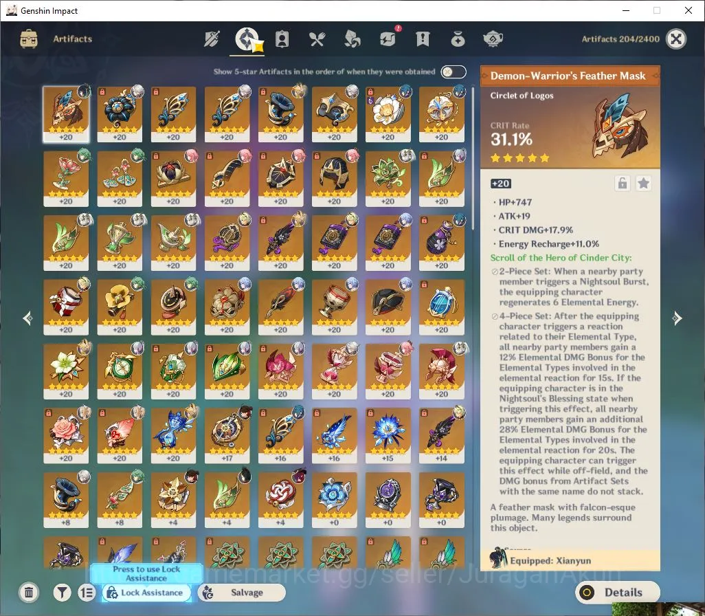 Genshin Impact Accounts ASIA|AR 55|9 Limited +1[5* Weapon]|AyakaC1,Arlecch image 5