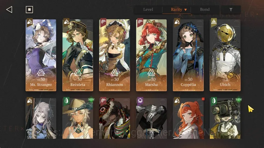 Reverse: 1999 Accounts Midgame Global|Lv 37|3K CD,9 Uni|10 SSR 1 Limited|Rhiannon+Psy|(Ms.Stranger P2,Coppelia)+Psy,Recoleta 1