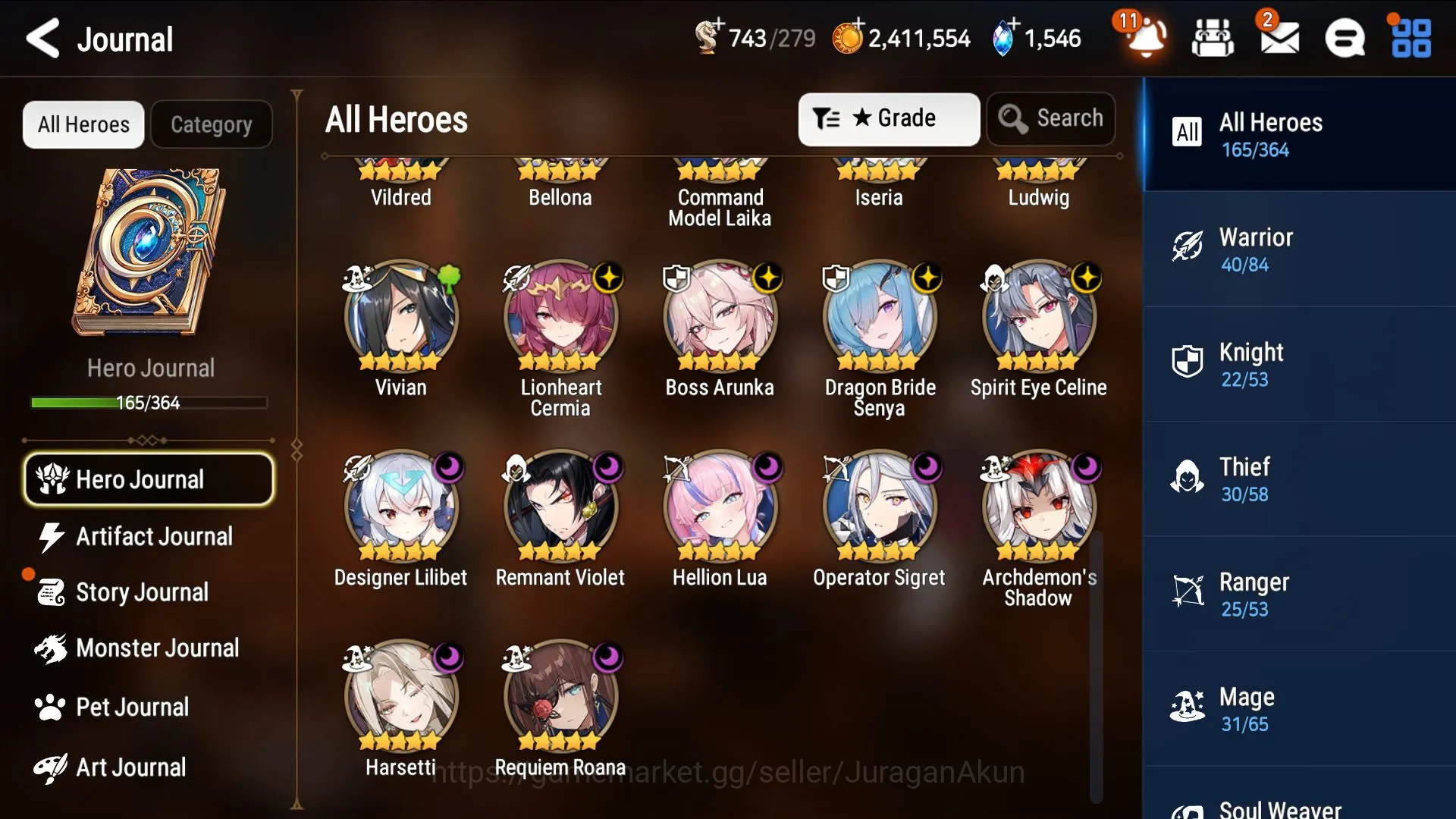 Epic Seven Accounts Mid-Tier Global UnVerif|13ML(BArunka,HarSetti,Tenebria,Cermia)(Colab:Stark,Fern)1,5STone(ES2904) 10