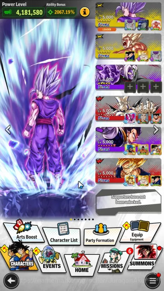 Dragon Ball Legends Accounts 304M Total Power|LV 161| 6 UL+ 23 LL|SS Goku,Beast image 2