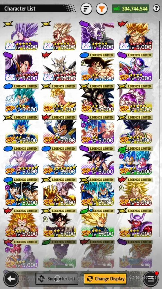 Dragon Ball Legends Accounts 304M Total Power|LV 161| 6 UL+ 23 LL|SS Goku,Beast image 3