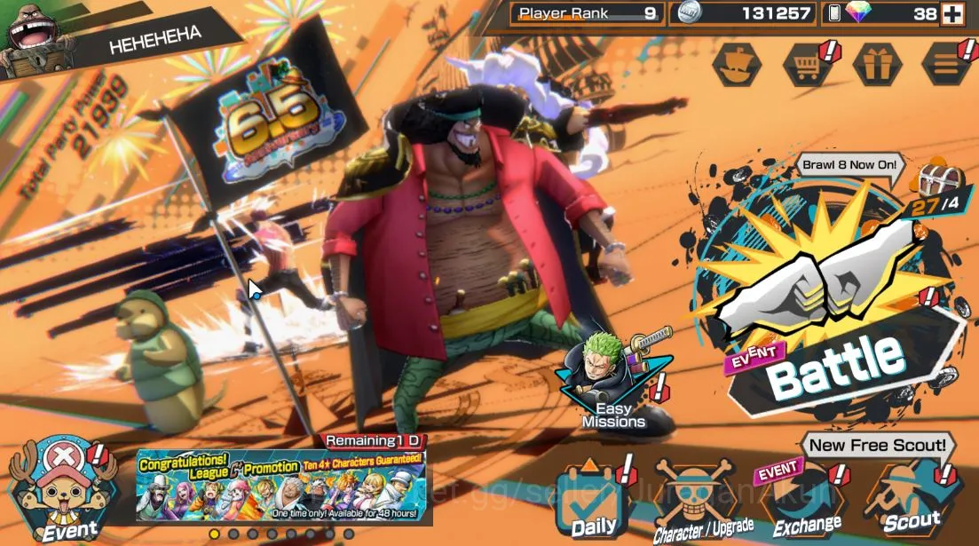 One Piece Bounty Rush Accounts Mid-Tier 1 Ex ( Ex Kurohige |Full access| Android+IOS| Check SS (OPBR721)