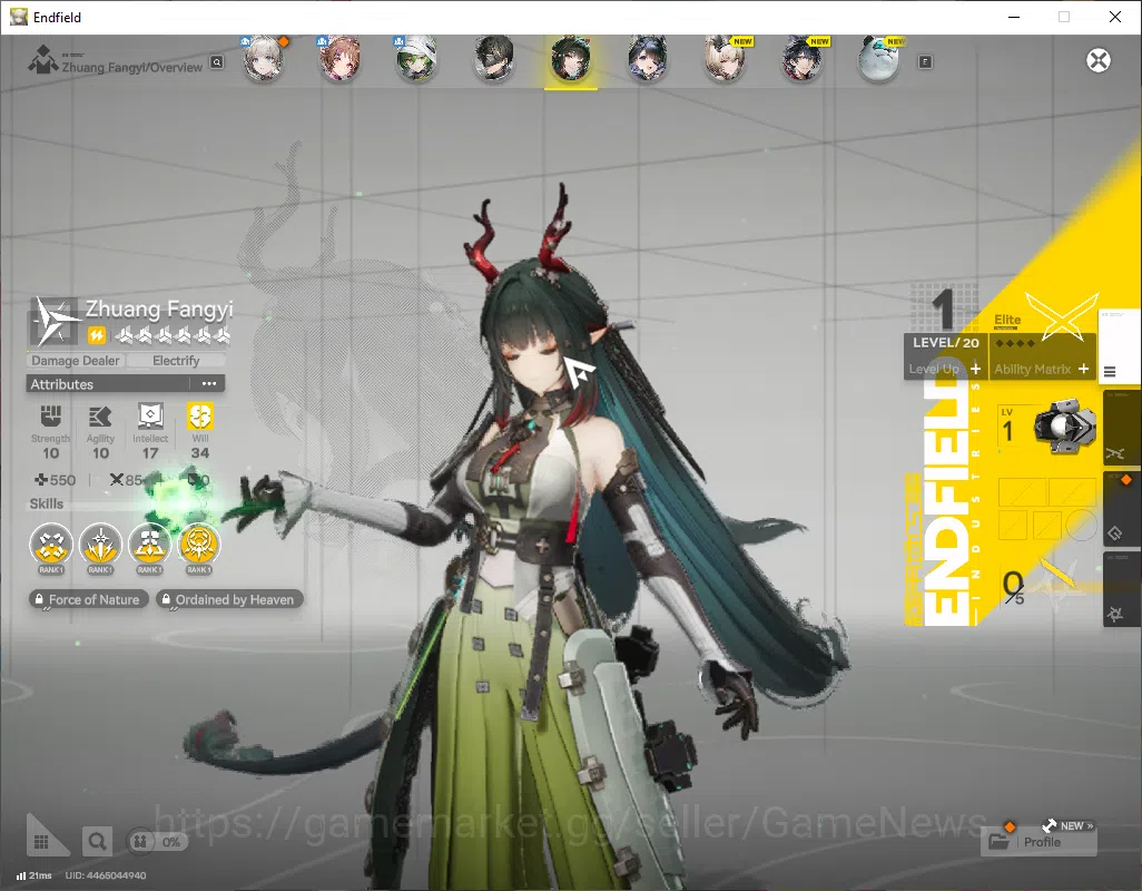 Arknights: Endfield Accounts ASIA|Lv8|SSR4 (2Limit)+ 4(*6Weapon)|Zhuang Fangyi, image 3