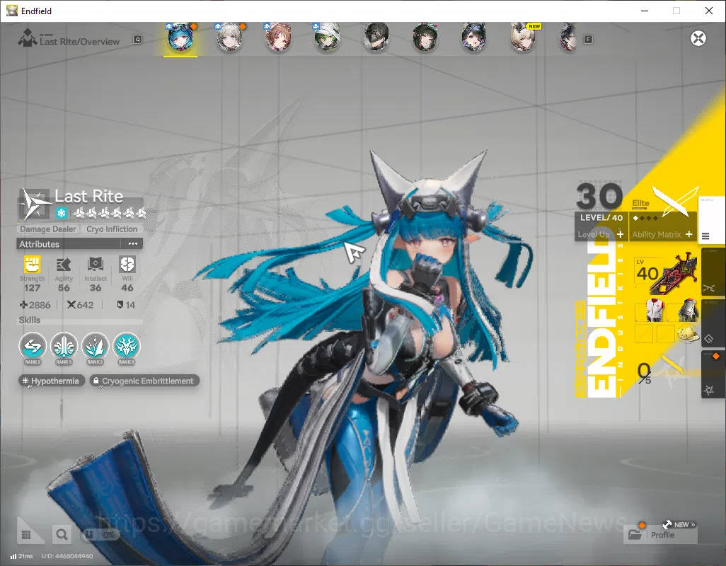 Arknights: Endfield Accounts ASIA|Lv8|SSR4 (2Limit)+ 4(*6Weapon)|Zhuang Fangyi, image 6