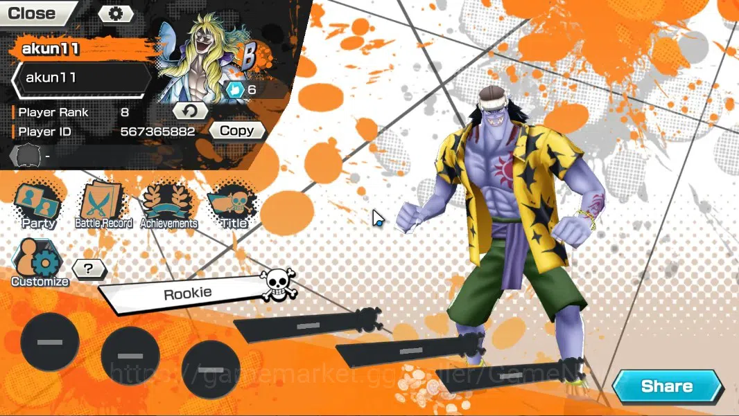 One Piece Bounty Rush Accounts Global|1 EX|Great Pirate Gol D. Roger|423 Crystal| image 2