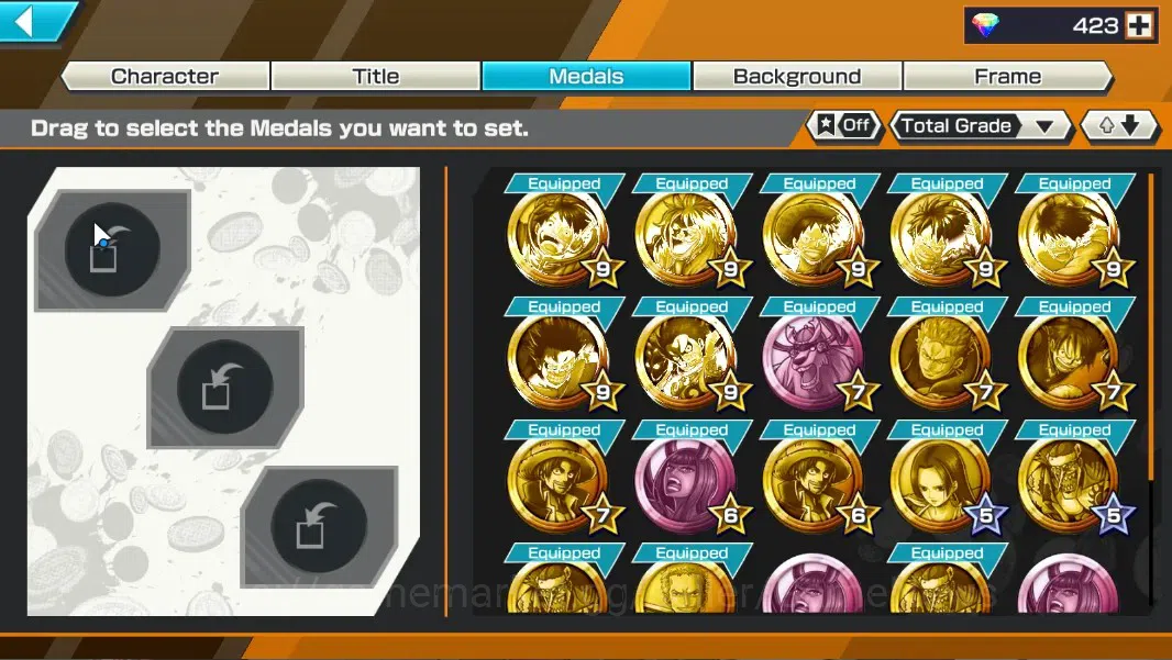 One Piece Bounty Rush Accounts Global|1 EX|Great Pirate Gol D. Roger|423 Crystal| image 3