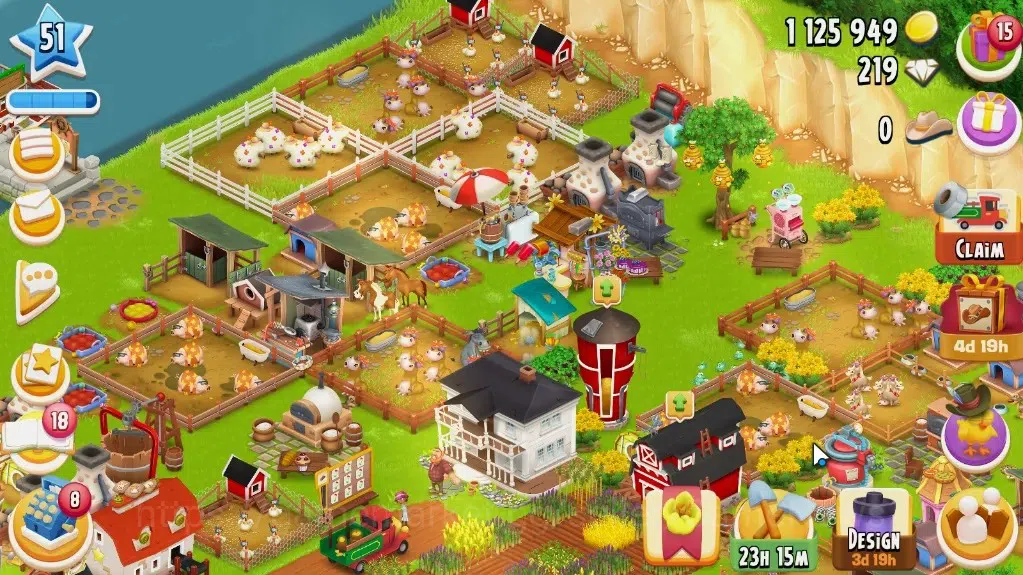 Hay Day Accounts Level 51|Barn Storage 3013 + Silo Storage 800|1.1M Coins + 219 Diamonds|CN ON|Supercell ID|Take Email|Check 1
