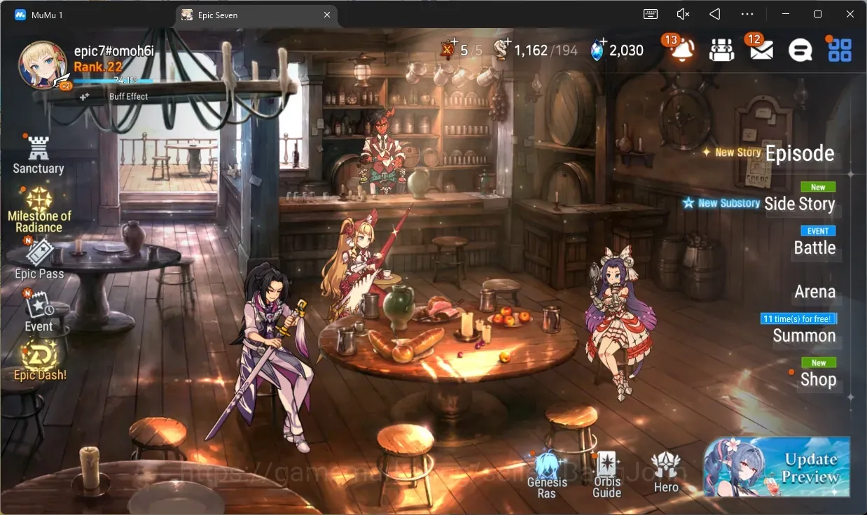 Epic Seven Accounts Starter Global Unverif | Starter | 2 ML (SB Aramintha,TR Elvira) | PoH ON | SS 2K | Stigma 9.5K |Log 1