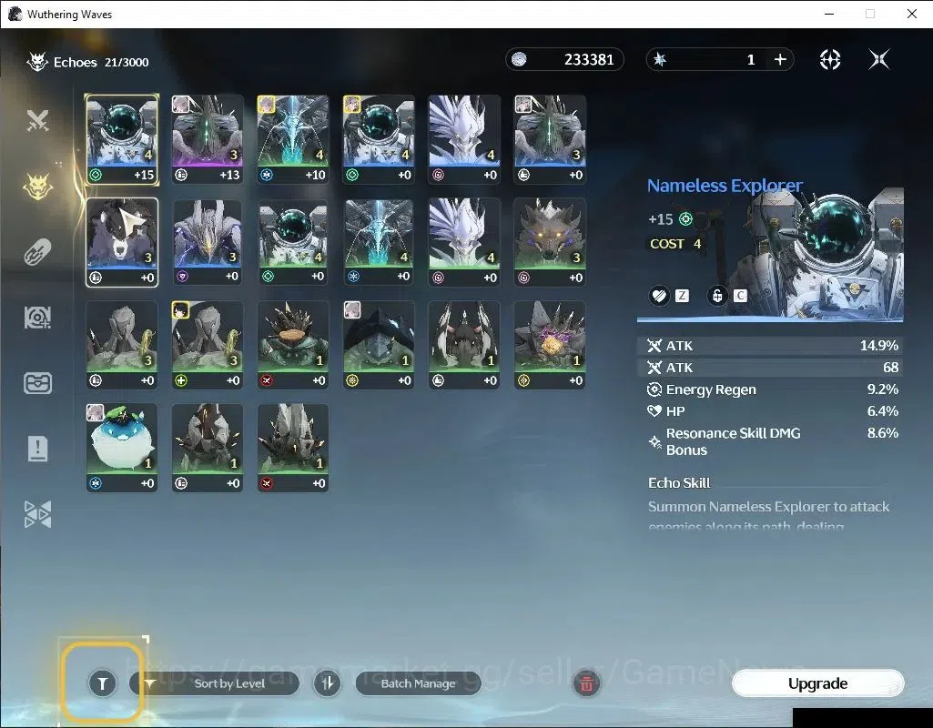 Wuthering Waves Accounts SEA | UL 19 | 1 Limited | Hiyuki | Data Bank Lv 6  image 5