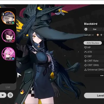Neverness to Everness Accounts GLOBAL SEA|HL 25|TL 8|3 S-Class 1 Limited Blackbird | Scarlet Sash Glider|Male MC|Log