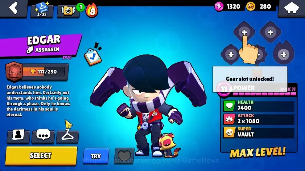 Brawl Stars Accounts 1016 Trophy|14 Brawlers 4 Max Lvl [Edgar,Penny,Ric image 13