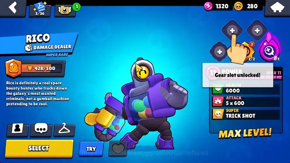Brawl Stars Accounts 1016 Trophy|14 Brawlers 4 Max Lvl [Edgar,Penny,Ric image 14