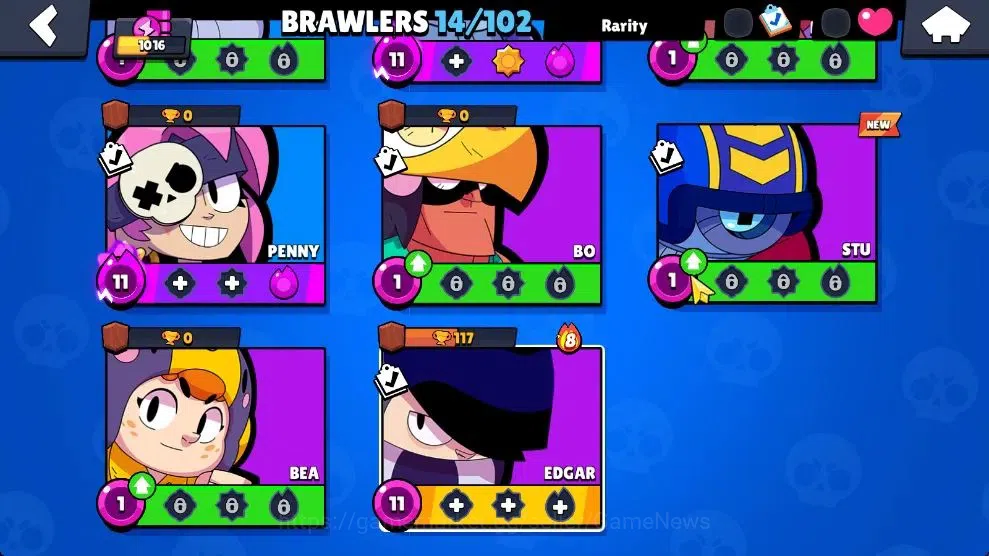 Brawl Stars Accounts 1016 Trophy|14 Brawlers 4 Max Lvl [Edgar,Penny,Ric image 5