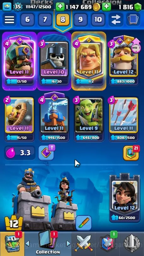 Clash Royale Accounts Lvl 35|Trophy 6030|KTL 12|Limited Skin Emote|Card  image 5