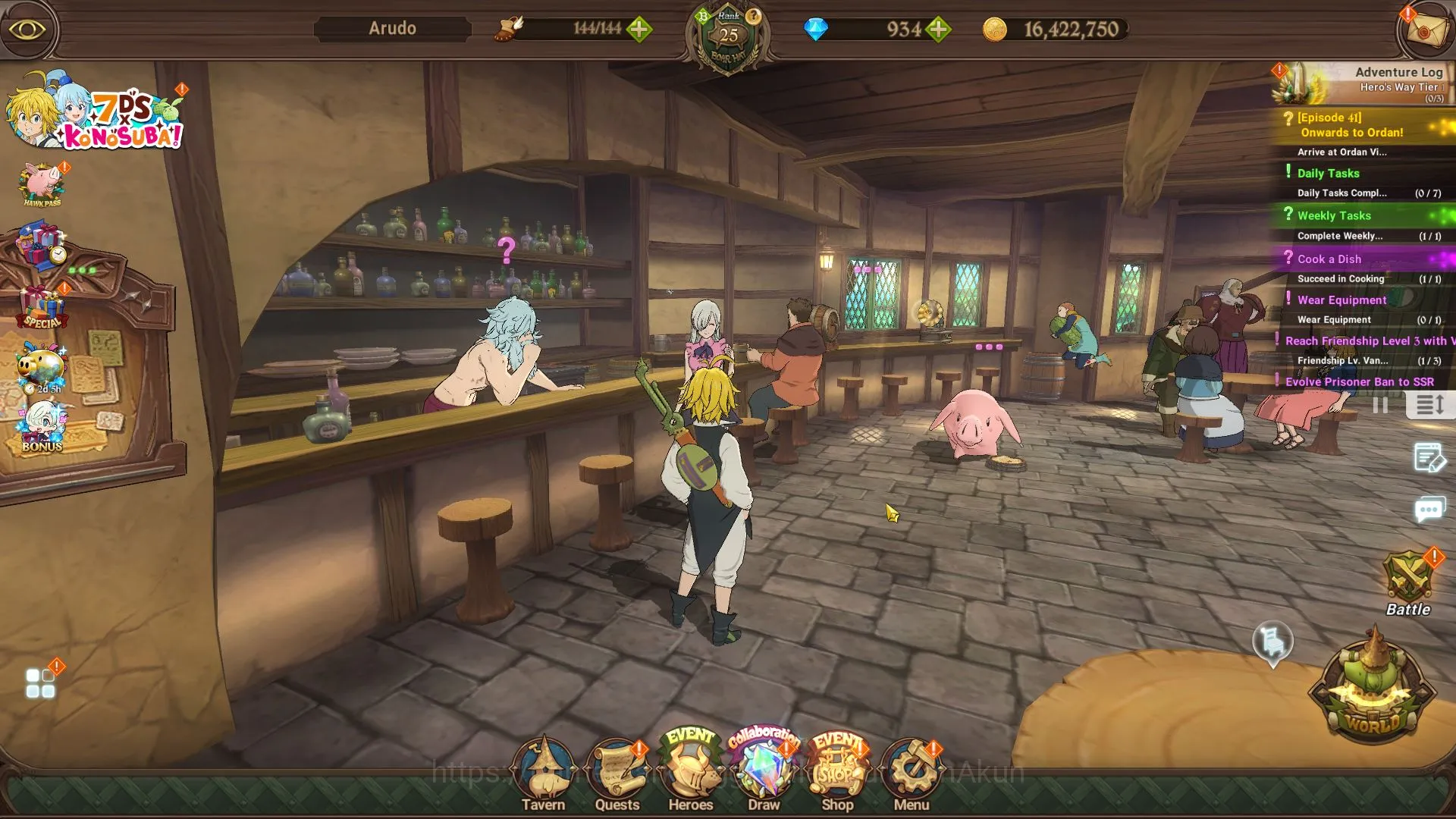 The Seven Deadly Sins: Grand Cross Accounts Starter Global|592K CC, CH 4| Starter |2 UR + 934 Gems (Goddess, Arthur)| Code