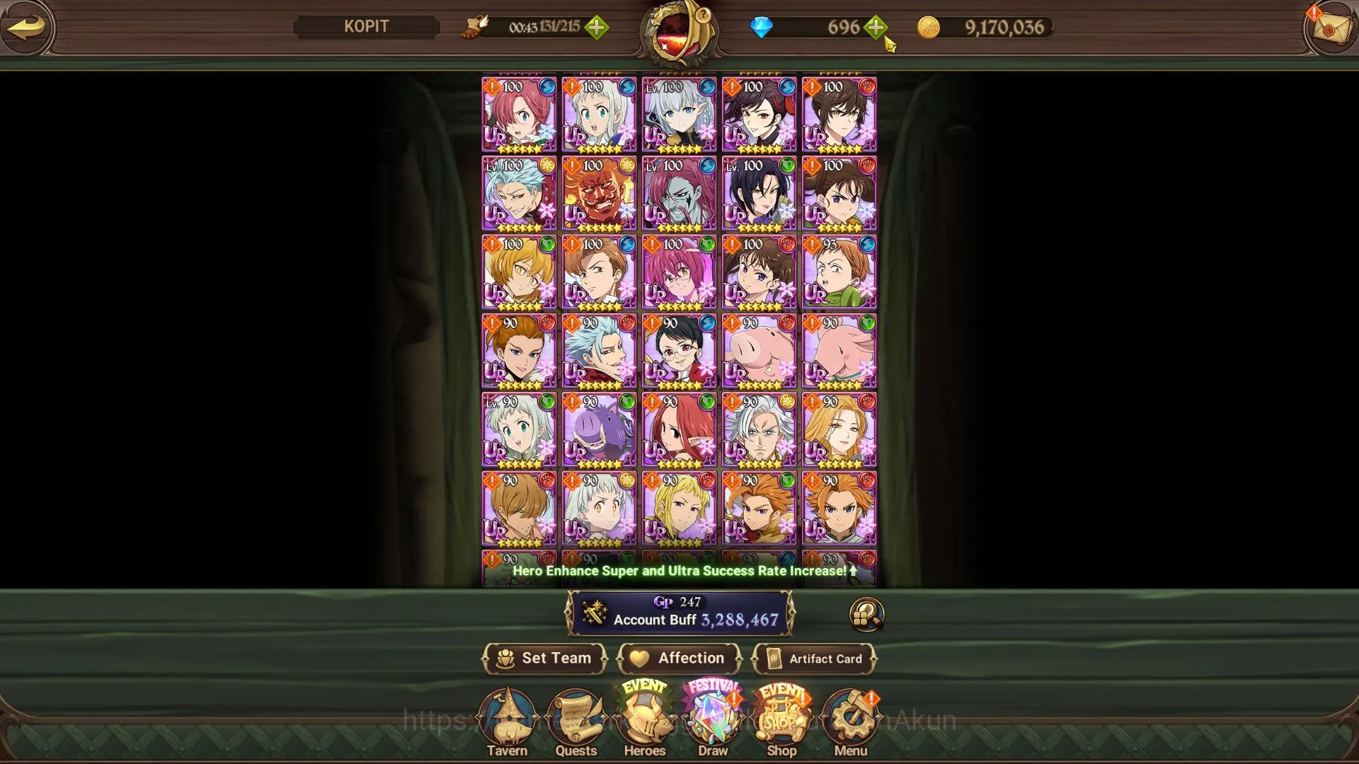 Asia |3,2M CC|1LR+ 10UR+ 696 Gems|Many Collab|(Lancelot5/6, Thor5/6, ODK2/6, Escanor2/6, EliMeli2/6 ETC)|Code Only| (SDS1945) The Seven Deadly Sins: Grand Cross Midgame Asia |3,2M CC|1LR+ 10UR+ 696 Gems|Many Collab|(Lan image 1