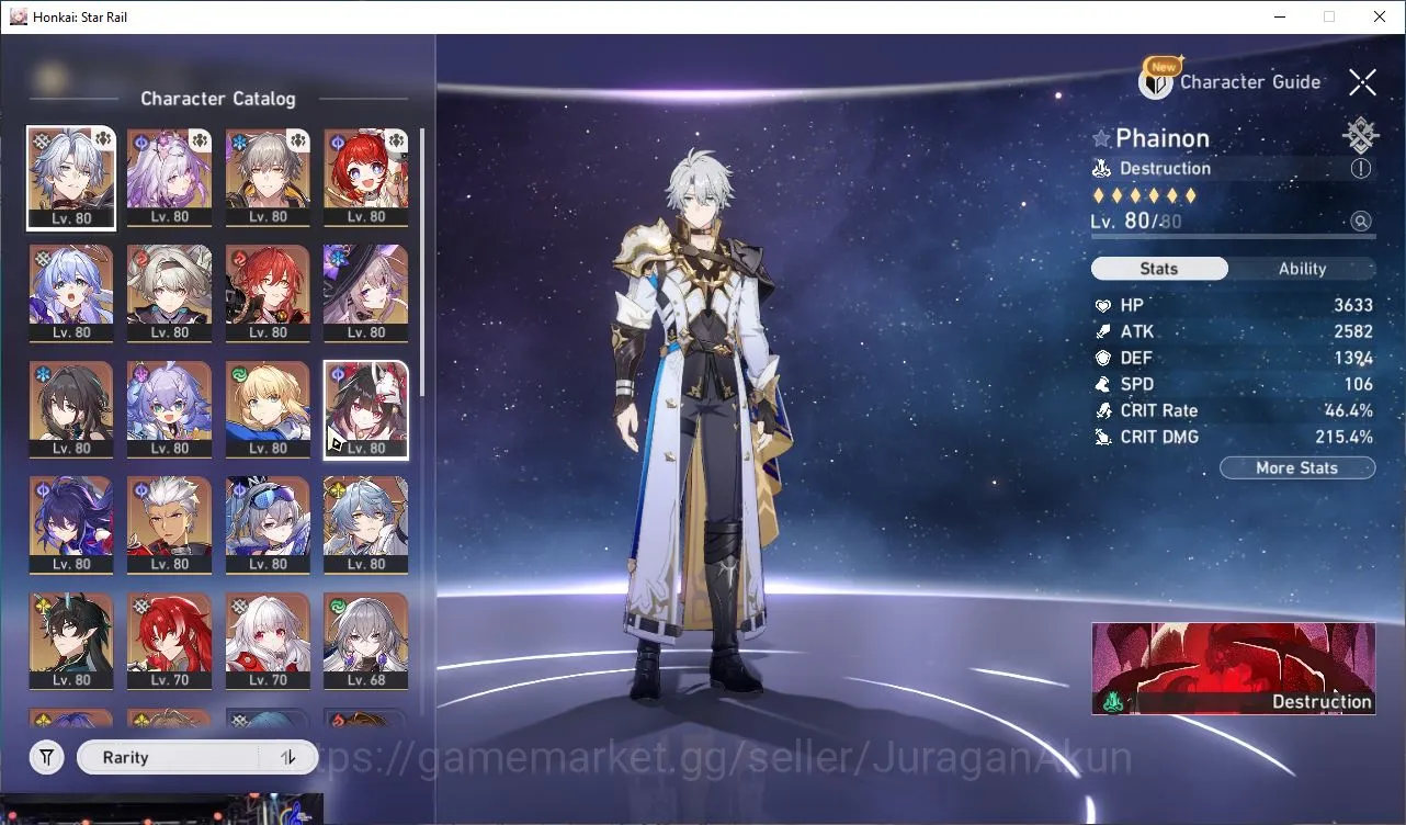 Honkai Star Rail Accounts End Game ASIA|TL 70|15 Limited|[Firefly+Sign,Castorice+Sign,RobinE1,Saber,3B,ETC]|Amphoreus|MC 3