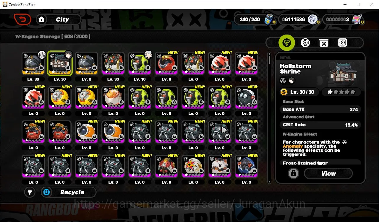 Zenless Zone Zero Accounts Mid-Game ASIA IK44|S2 CH1|3 Limit [Miyabi+Sign,Alice,Harumasa]+3 STD|5 S Boo|MC Belle|Take 3