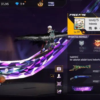 Free Fire Accounts Akun EP EP Vault 200+ SG Terompet Evo 1  Anim Masuk On