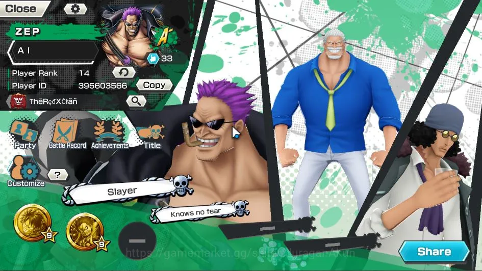 One Piece Bounty Rush Accounts Mid-Tier Global|6 META EX[Olin the Oiran,Linlin,Monkey D Garp,FR Shanks,Kuzan,FilmZ 3