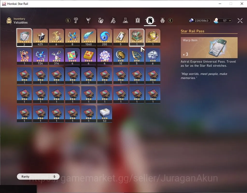 Honkai Star Rail Accounts End Game ASIA | TL 70 | 13 Limit|(Fugue,Rappa,Feixiao,3B,Aventurine)+Sign TheDahlia,Etc| Amphoreus 4