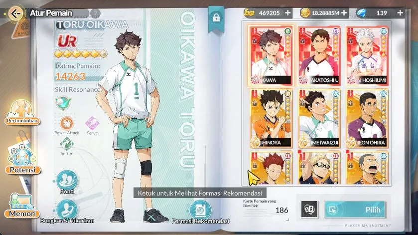 HAIKYU!! FLY HIGH Accounts SEA|Lvl 40|3 UR [Oikawa+Memo,Wakatoshi,Hoshiumi]+13 SSR 3