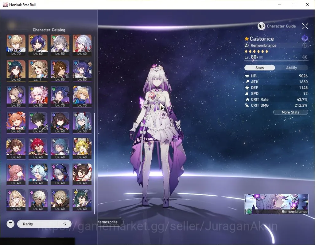 Honkai Star Rail Accounts Mid Game Asia|TL 70|19 Limited 4