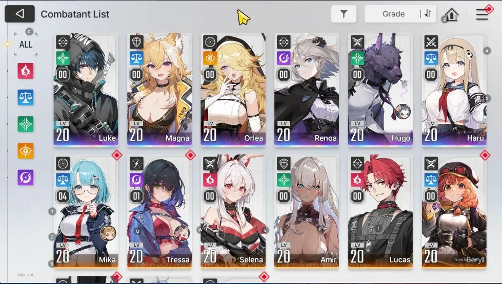 Chaos Zero Nightmare Accounts GLOBAL Lv20|6 SSR (Luke Magna Orlea Renoa Hugo Har image 5
