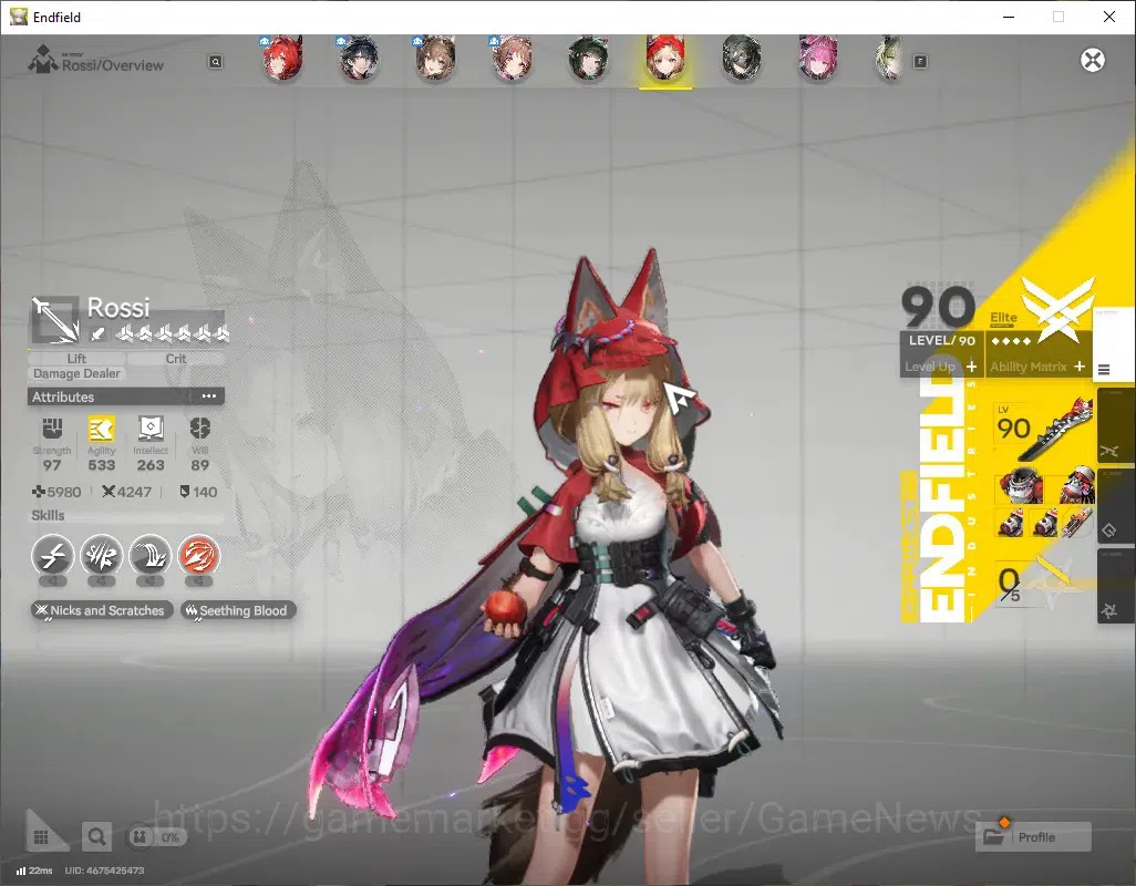 Arknights: Endfield Accounts ASIA|Lv 56|10 SSR(5Limit)+15(*6WEP)|[(Rossi,Gilber image 5