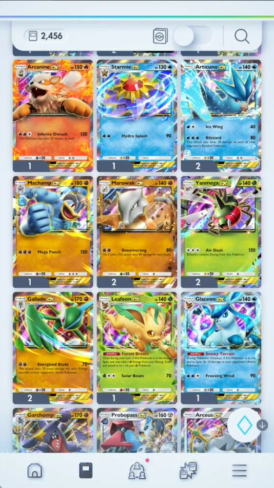 EN| 2456 Card|90+EX| 4 Crown(Charizard,PokeBall,EeveeBag2), 31 Shiny|Meta Deck (Buzzwole,Sylveon,ETC)|Nintendo|Check SS (PKM940) Pokémon TCG Pocket Mid-Level EN| 2456 Card|90+EX| 4 Crown(Charizard,PokeBall,Ee image 1
