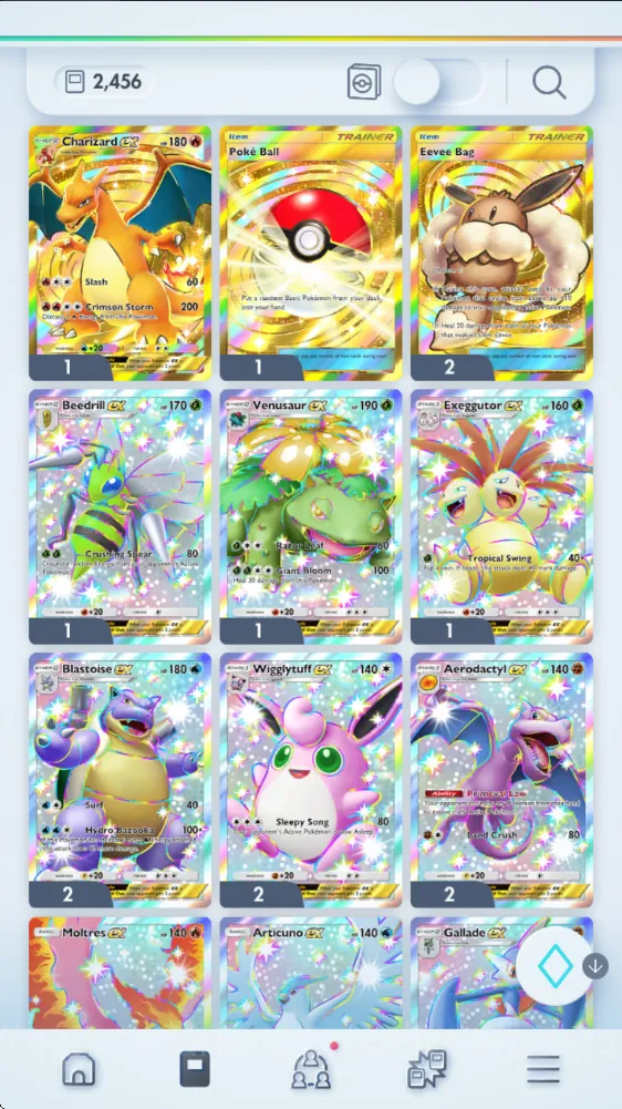Pokémon TCG Pocket Accounts EN| 2456 Card|90+EX| 4 Crown(Charizard,PokeBall,Ee image 6