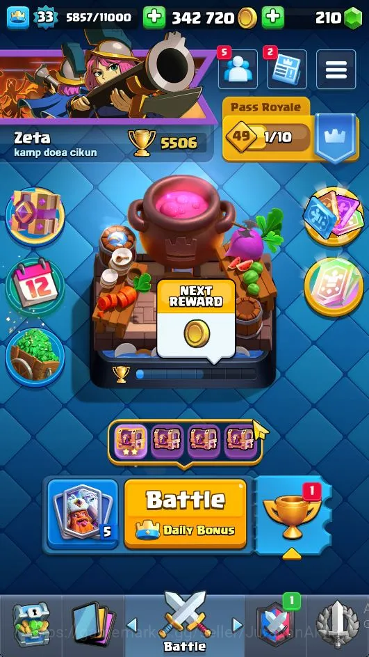 Lvl 33|Trophy 5506|KTL 11|Limited Skin|Card 113|1 Hero,8 EVO,2 Champ,19 Legend,33 Epic,30 Rare,29 Common|TakeEmail(CR1092) Clash Royale Midgame Lvl 33|Trophy 5506|KTL 11|Limited Skin|Card 113|1 image 1