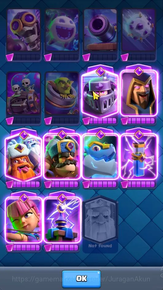 Clash Royale Accounts Midgame Lvl 33|Trophy 5506|KTL 11|Limited Skin|Card 113|1 Hero,8 EVO,2 Champ,19 Legend,33 Epic,30 4