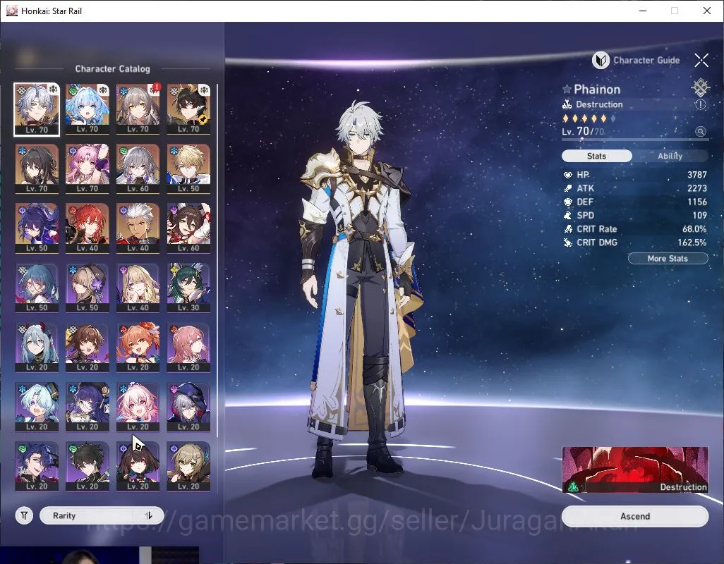 Honkai Star Rail Mid Game Asia| TL 60 | 5 limited |Phainon,Cerydra,Ruan Mei, image 1
