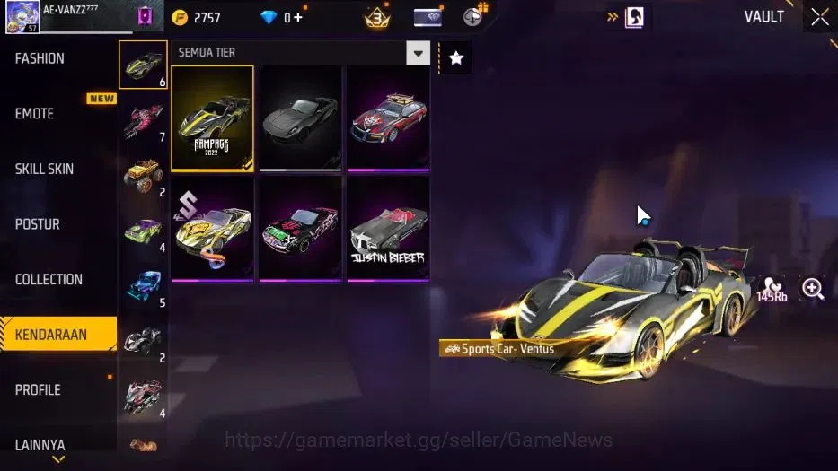 Free Fire Accounts Indonesia |M1887 Sterling Conqueror Lv 7|Katana Hy image 11