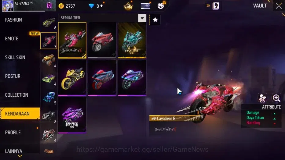 Free Fire Accounts Indonesia |M1887 Sterling Conqueror Lv 7|Katana Hy image 12