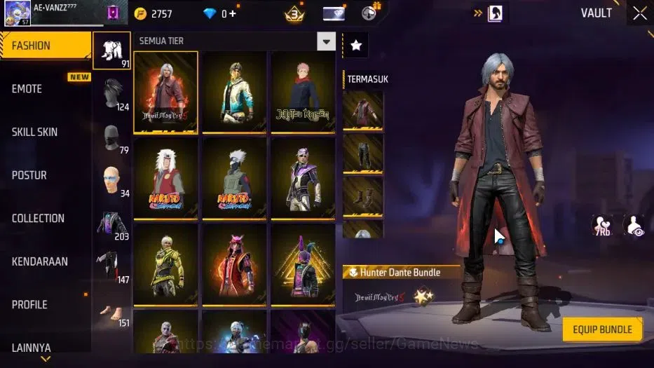 Free Fire Accounts Indonesia |M1887 Sterling Conqueror Lv 7|Katana Hy image 8