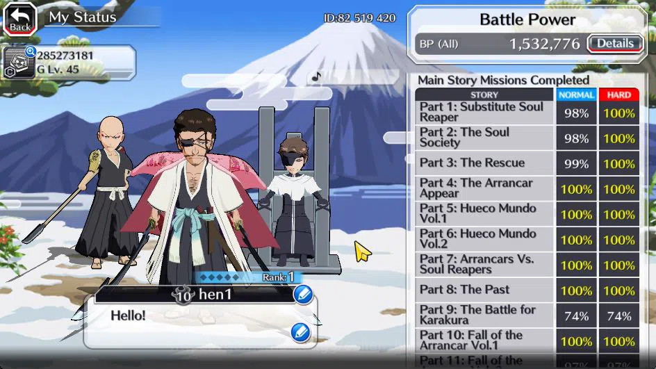 Bleach: Brave Souls Accounts [Global]BP 1,5M|15K Orb|19 MT[TYBW26(Aizen,Ikkaku, image 3