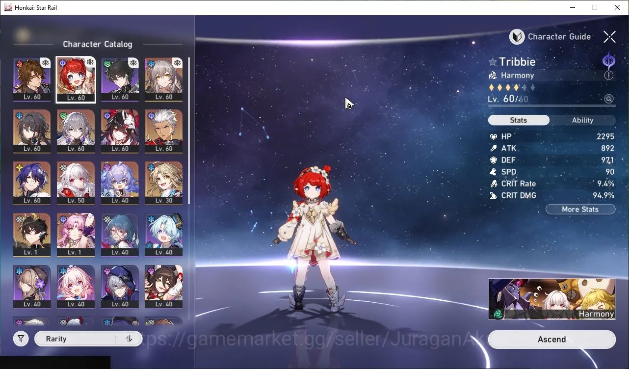 Honkai Star Rail Accounts Mid Game Asia|TL 47|6 Limited |[3B,Sparkle,Ruan Mei,Archer,Dr Ratio,Danhengperm]|MC 2