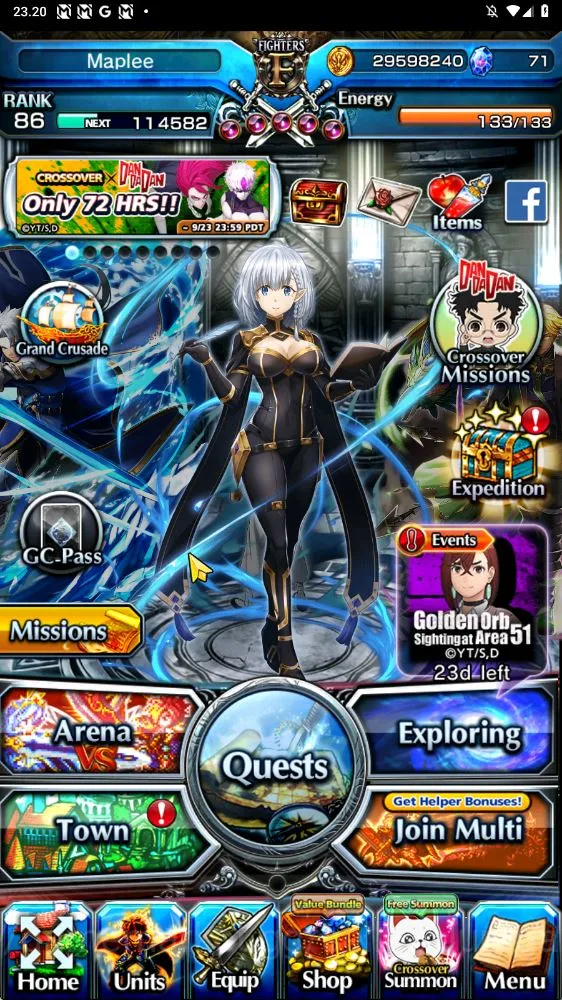 Global|Rank 86|20 Ascend (WH FenTW,UP RoyTW,SanosukeTW,ShizuTW,KenshinTW,etc)+SpArt Shizu| CheckSS (GS1380) Grand Summoners Mid-Game Global|Rank 86|20 Ascend (WH FenTW,UP RoyTW,Sanosu image 1