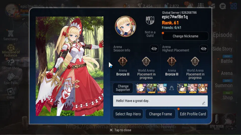 Epic Seven Accounts GLOBAL Unverif|New Era|7 ML(LOTScales,Belian,A Yuf image 19