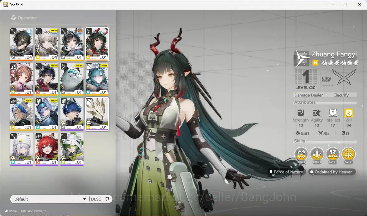 Arknights: Endfield Accounts ASIA|Fresh starter|1 limit| Zhuang Fangyi, Ardelia image 12
