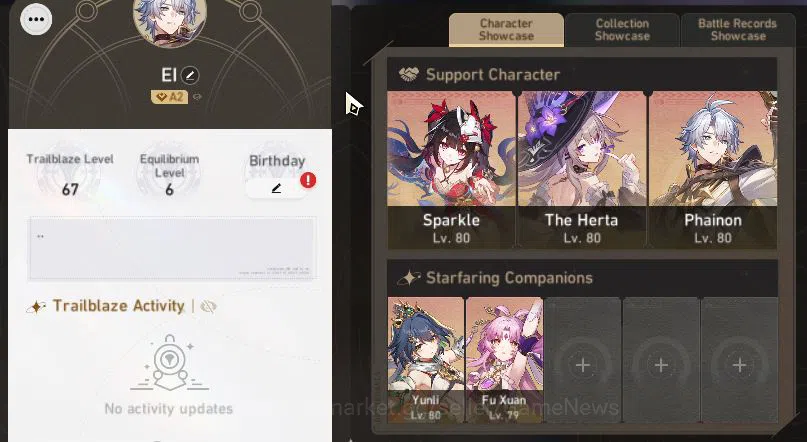Honkai Star Rail Accounts Mid Game Asia|TL 67|8 Limited Phainon+Sign,Sparkle E1+Sign,Cyrene+Sign,TheHerta,Luocha 2
