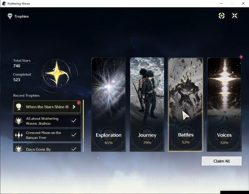 Wuthering Waves Accounts Mid-Game NA|UL 46|3 Limited| [Aemeath,Changli]+Sign,Lupa |DB Lv30|Female MC|Log Kuro|Check SS 9