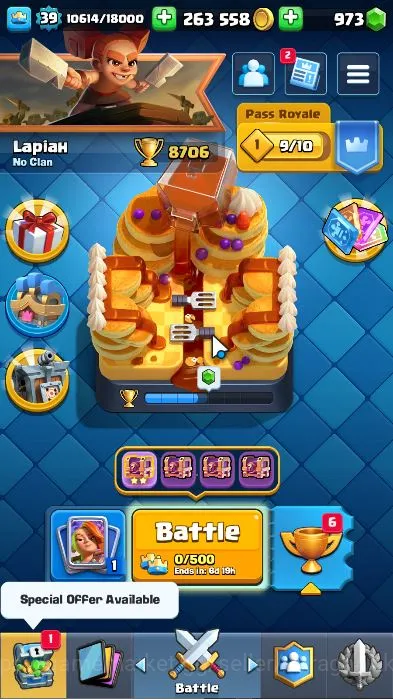 Lvl39|Trophy 8706|LimitedSkin|KTL 13|Card 119|6 EVO 6 Champ,21 Legend,33 Epic,30Rare,29Common|TakeEmail(CR870) Clash Royale Midgame Lvl39|Trophy 8706|LimitedSkin|KTL 13|Card 119|6 EV image 1