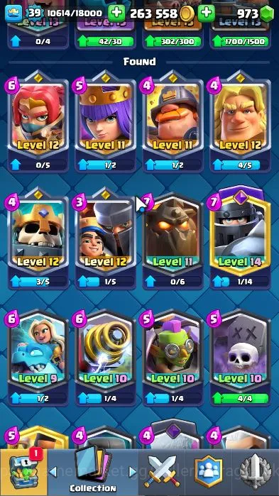 Clash Royale Accounts Midgame Lvl39|Trophy 8706|LimitedSkin|KTL 13|Card 119|6 EVO 6 Champ,21 Legend,33 5